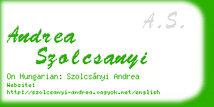 andrea szolcsanyi business card